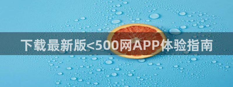 壹号娱乐app官网下载：下载最新版<500网APP体验指南